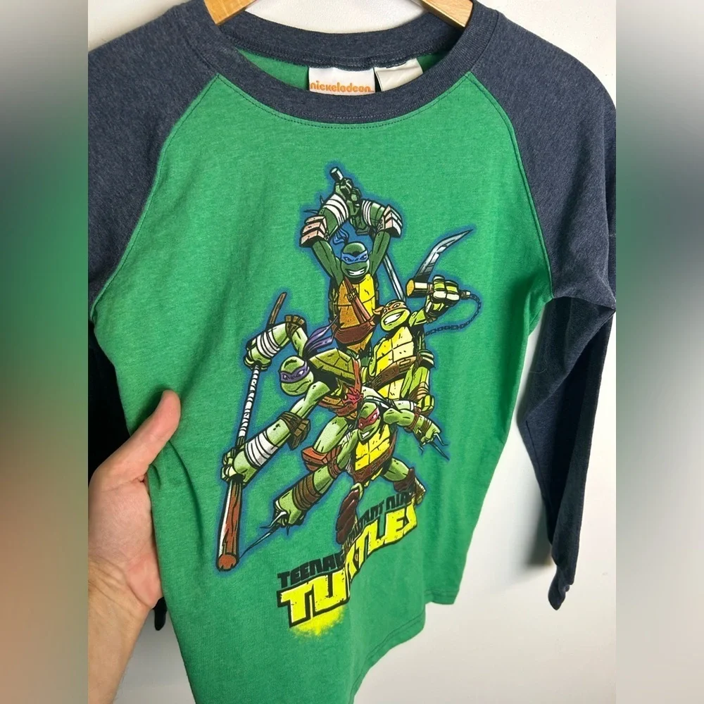 Nickelodeon kids Size L boys Turtle Ninjas novelty print‎ Teen Graphic vintage